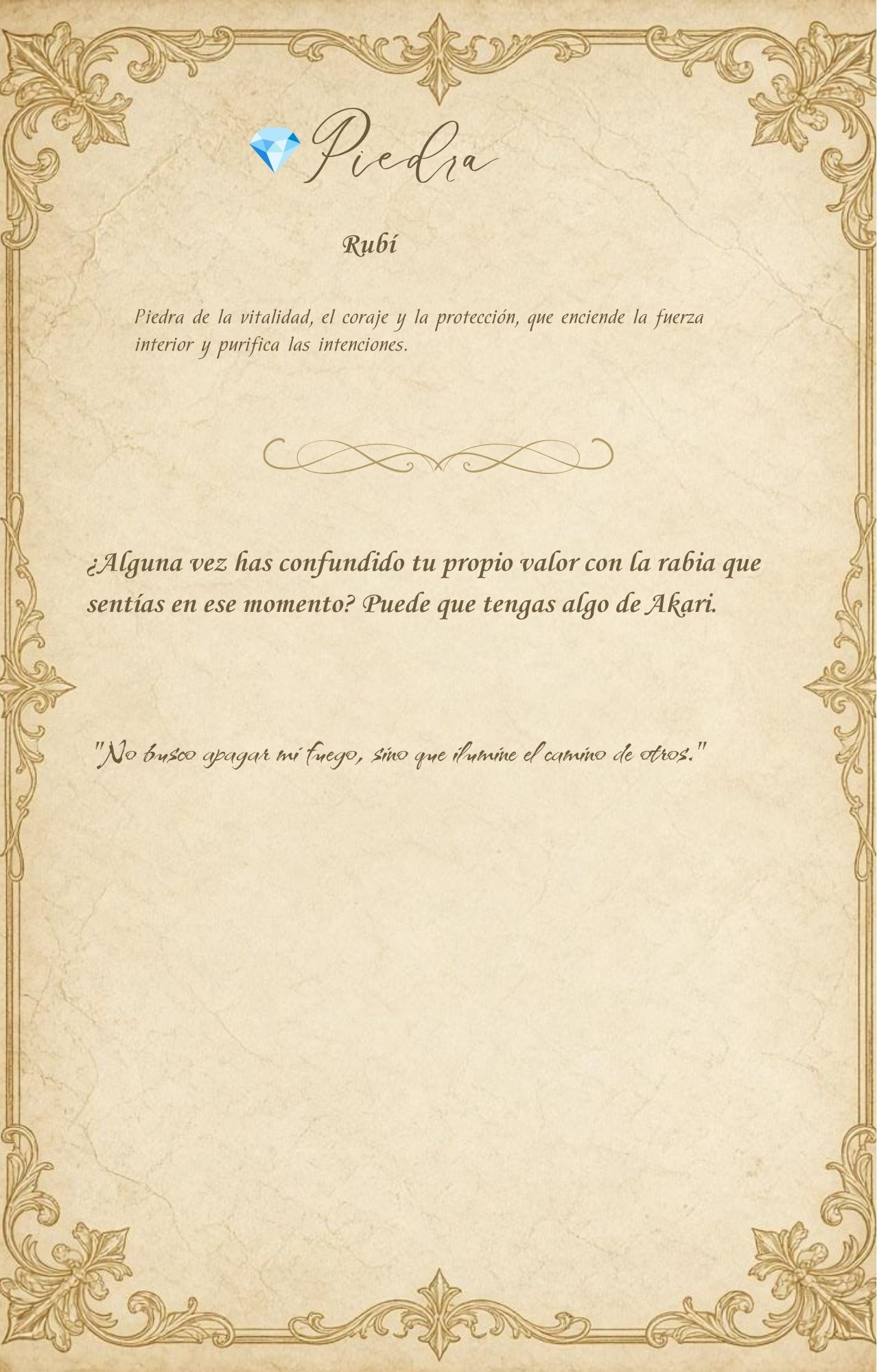 Ficha complementaria de Akari, parte 3