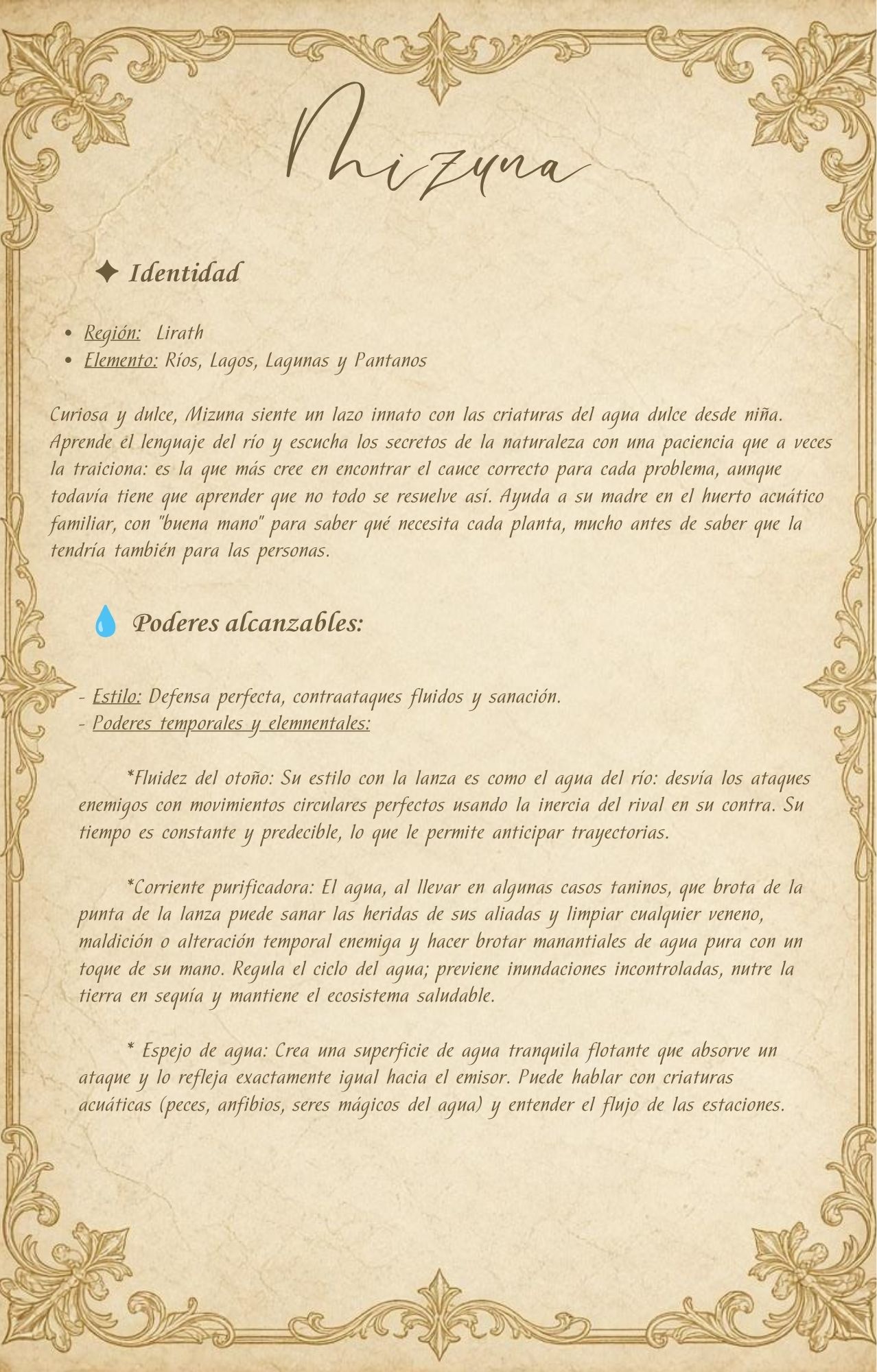 Ficha complementaria de Mizuna, parte 1